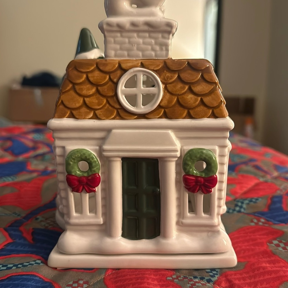 Slatkin & Co luminary ceramic 4oz candle holder no damage
